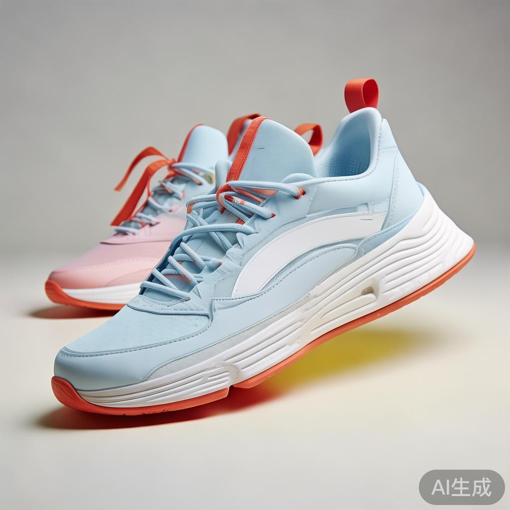 在鞋款方面，如称为“潮流跑鞋”的系列，结合了现代简